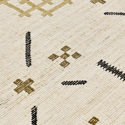 Villa by Classic Home - Belfast 2.6X8 Wool Blend Handwoven Caviar Ivory Area Rug Runner - 2.6W - Ivory, Multi - 30091473 veiw 2