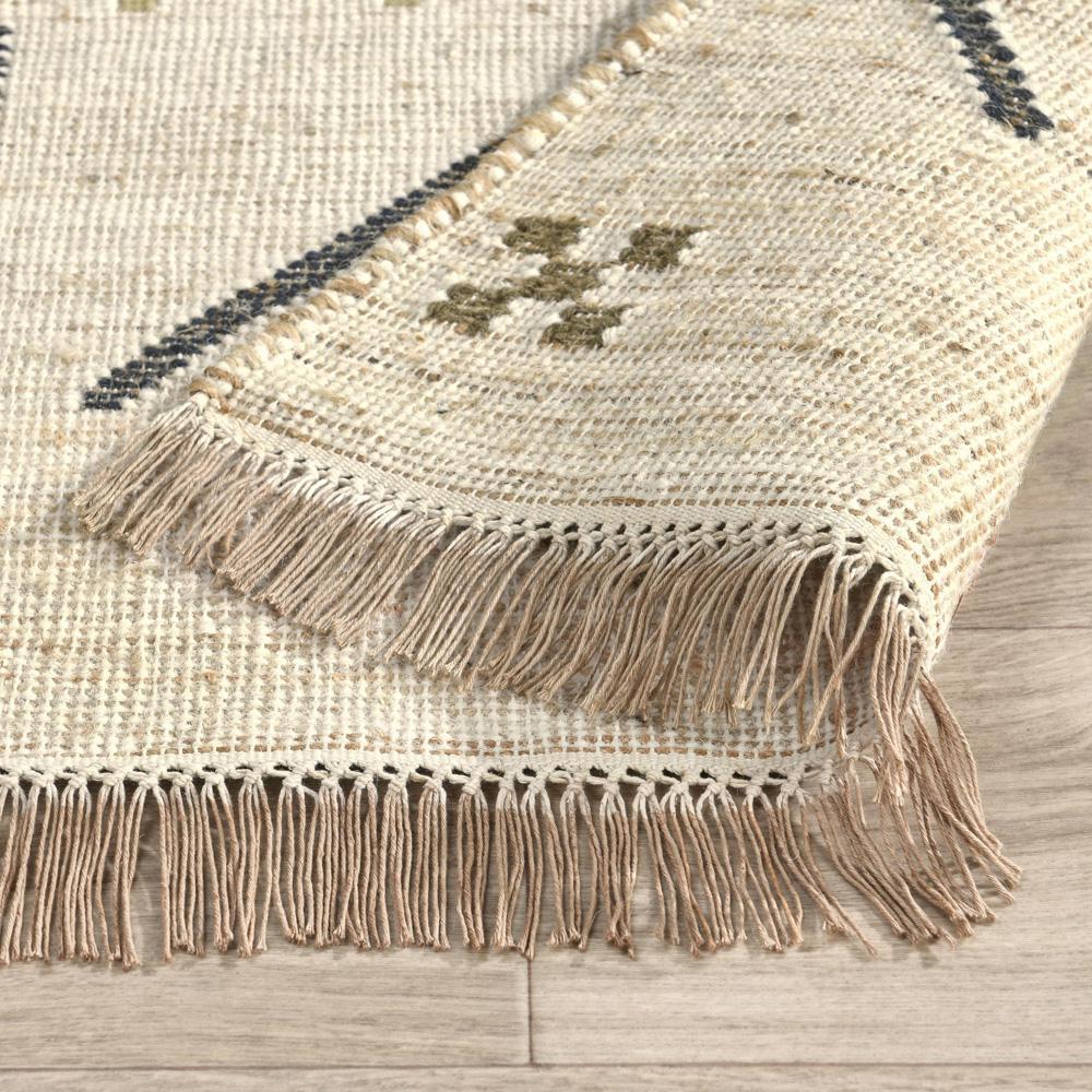 Villa by Classic Home - Belfast 2.6X8 Wool Blend Handwoven Caviar Ivory Area Rug Runner - 2.6W - Ivory, Multi - 30091473 veiw 3
