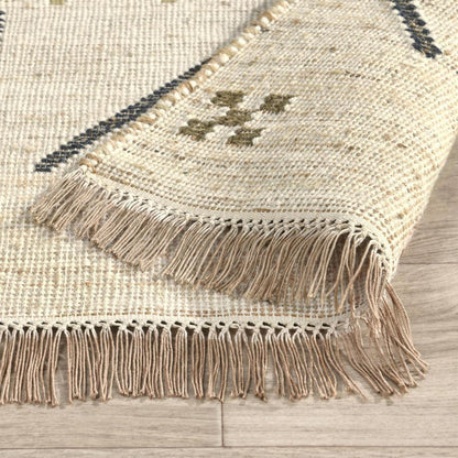 Villa by Classic Home - Belfast 2.6X8 Wool Blend Handwoven Caviar Ivory Area Rug Runner - 2.6W - Ivory, Multi - 30091473 veiw 3