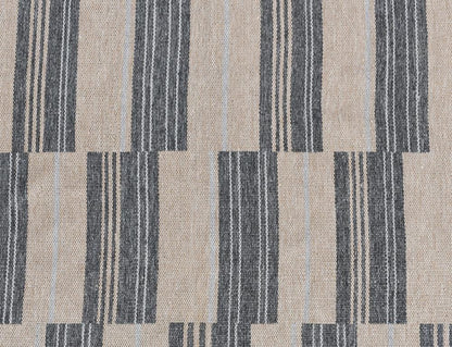 Villa by Classic Home - Boulder 5X8 Indoor Outdoor Handwoven Stripe Charcoal Area Rug  - 5W - Charcoal - 30132284 veiw 4