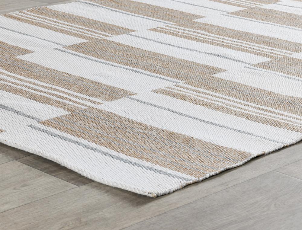 Villa by Classic Home - Boulder 2X3 Indoor Outdoor Handwoven Stripe Ivory Area Rug  - 2W - Ivory - 30132290 veiw 3
