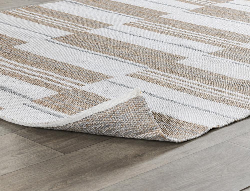 Villa by Classic Home - Boulder 5X8 Indoor Outdoor Handwoven Stripe Ivory Area Rug  - 5W - Ivory - 30132294 veiw 2
