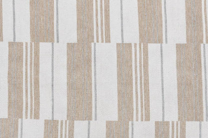 Villa by Classic Home - Boulder 5X8 Indoor Outdoor Handwoven Stripe Ivory Area Rug  - 5W - Ivory - 30132294 veiw 4