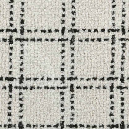 Villa by Classic Home - Bradbury Checkered Wool Area Rug  - 9W - Ivory, Black - 30091186 veiw 2