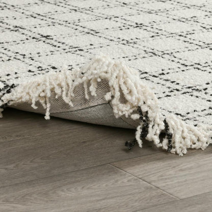 Villa by Classic Home - Bradbury Checkered Wool Area Rug  - 9W - Ivory, Black - 30091186 veiw 4