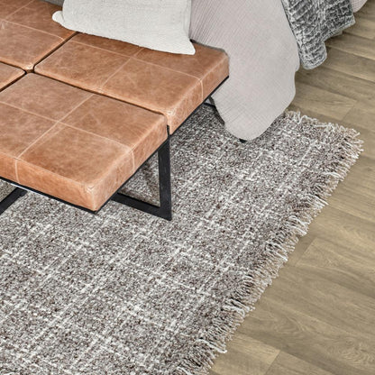 Villa by Classic Home - Bradbury Checkered Wool Area Rug  - 8W - Natural, Ivory - 30091605 veiw 6