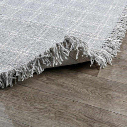 Villa by Classic Home - Bradbury Checkered Wool Area Rug  - 5W - Pearl Gray - 30091594 veiw 3