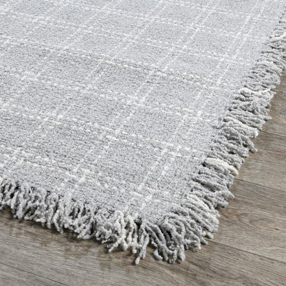 Villa by Classic Home - Bradbury Checkered Wool Area Rug  - 9W - Pearl Gray - 30091596 veiw 2