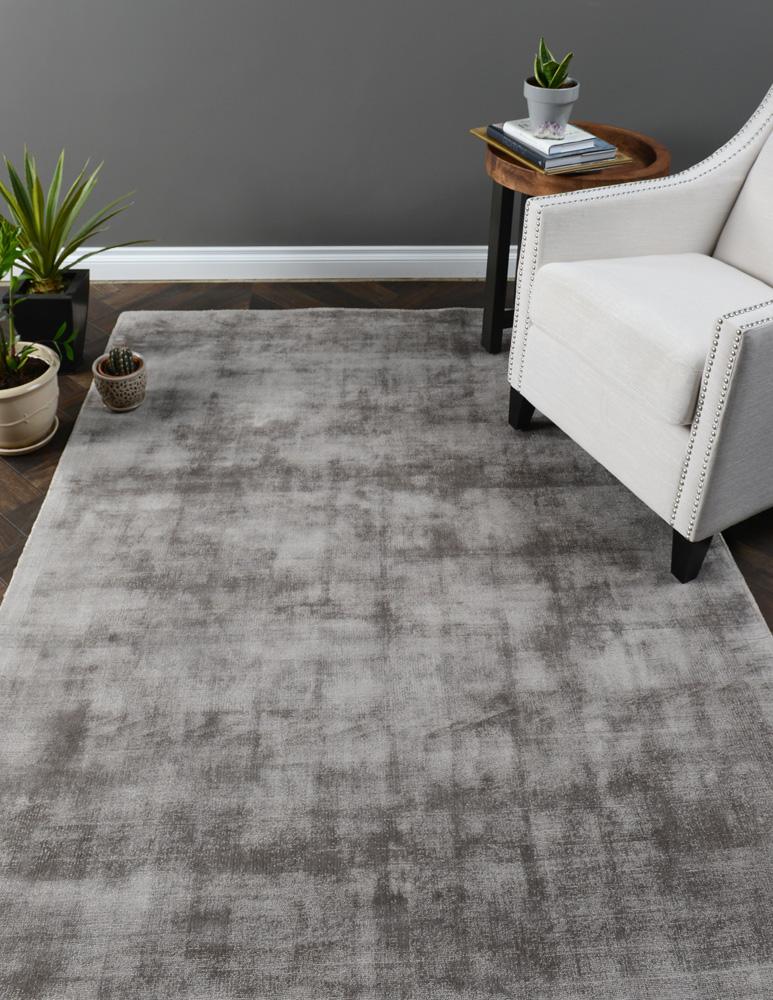 Villa by Classic Home - Cameron Hand-Woven Distressed Viscose Area Rug  - 2W - Dove Gray - 30026240 veiw 2