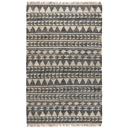 Villa by Classic Home - Camille Handwoven Jute Area Rug  - 5W - Black - 30090304 veiw 1