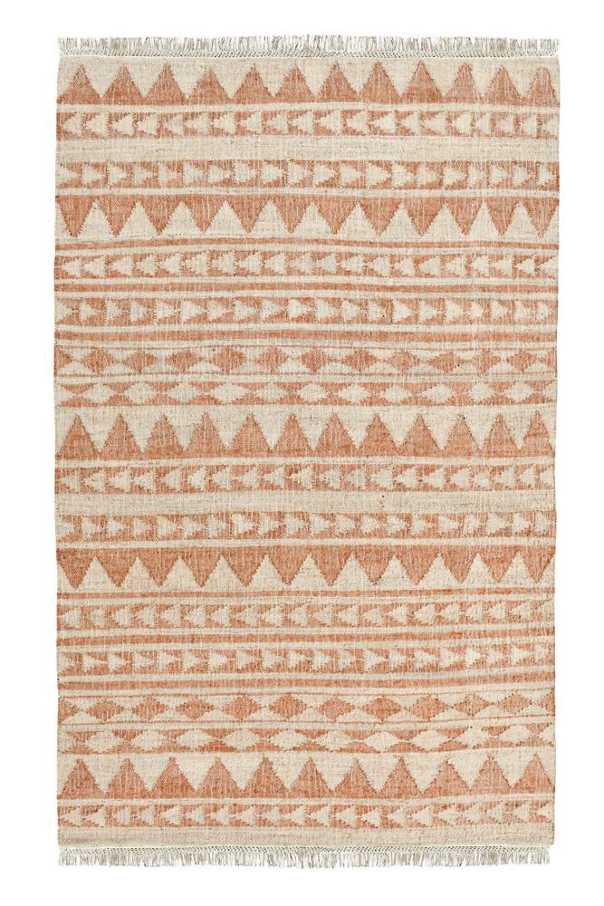 Villa by Classic Home - Camille Handwoven Jute Area Rug  - 2W - Orange, Natural - 30090100 veiw 1