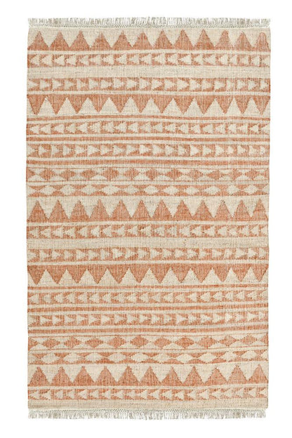 Villa by Classic Home - Camille Handwoven Jute Area Rug  - 2W - Orange, Natural - 30090100 veiw 1