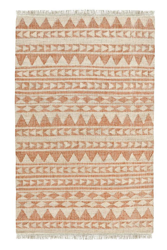 Villa by Classic Home - Camille Handwoven Jute Area Rug  - 2W - Orange, Natural - 30090100 veiw 1