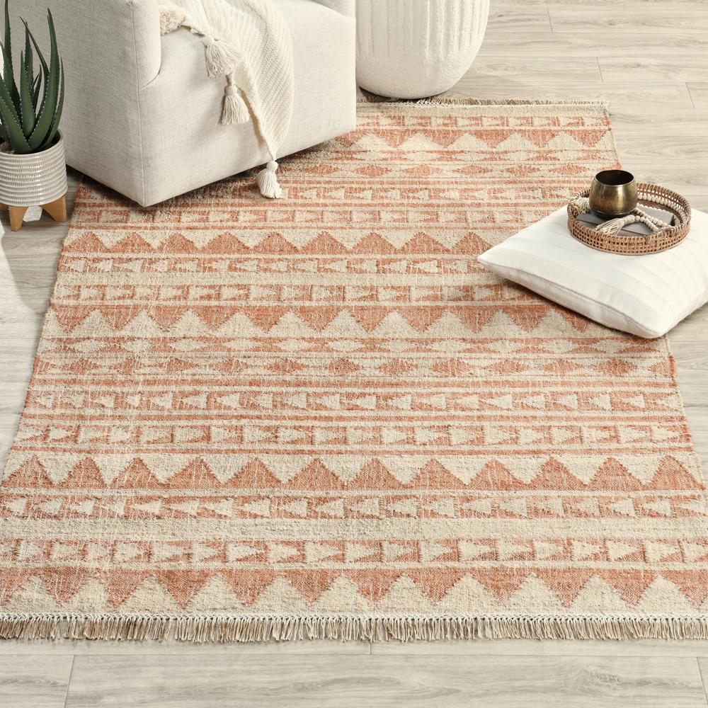 Villa by Classic Home - Camille Handwoven Jute Area Rug  - 2W - Orange, Natural - 30090100 veiw 5