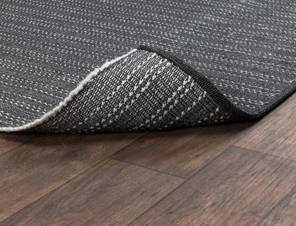 Villa by Classic Home - Charlevoix Indoor Outdoor Charcoal Accent Rug  - 2W - Charcoal - 30132000 veiw 3