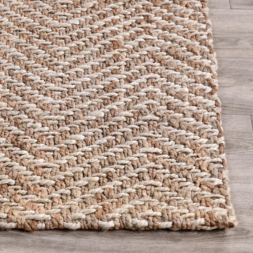 Villa by Classic Home - Chevron Handwoven Jute Area Rug  - 2W - Natural/Ivory - 30063570 veiw 3