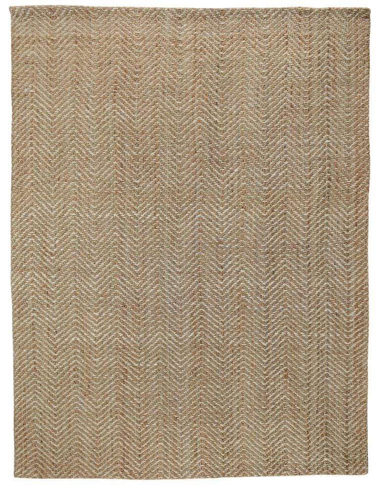 Villa by Classic Home - Chevron Handwoven Jute Area Rug  - 9W - Natural/Ivory - 30063576 veiw 1