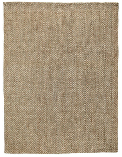 Villa by Classic Home - Chevron Handwoven Jute Area Rug  - 9W - Natural/Ivory - 30063576 veiw 1