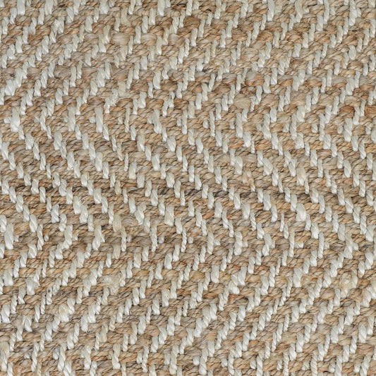 Villa by Classic Home - Chevron Handwoven Jute Area Rug  - 9W - Natural/Ivory - 30063576 veiw 2