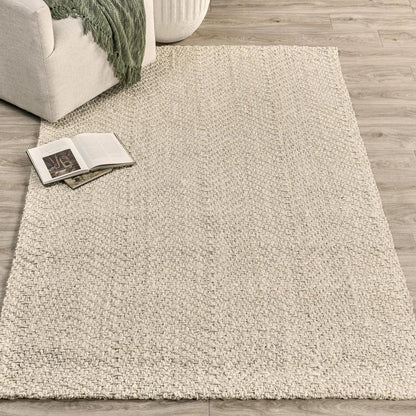 Villa by Classic Home - Chevron Handwoven Jute Area Rug  - 10W - Ivory - 30090008 veiw 5