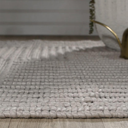Villa by Classic Home - Clayton 5X8 Recycled Fabric Handwoven Sustainable Gray Accent Area Rug - 5W - Gray - 30132394 veiw 2