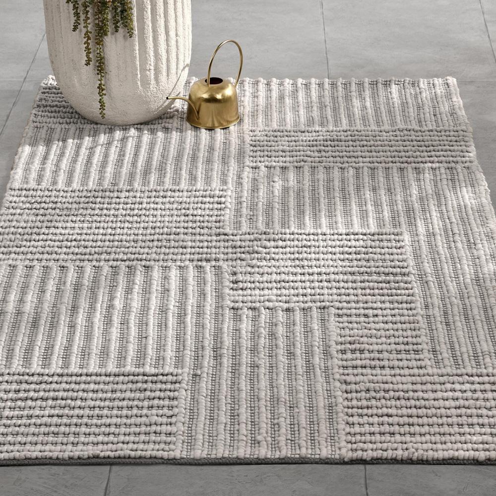 Villa by Classic Home - Clayton 5X8 Recycled Fabric Handwoven Sustainable Gray Accent Area Rug - 5W - Gray - 30132394 veiw 6