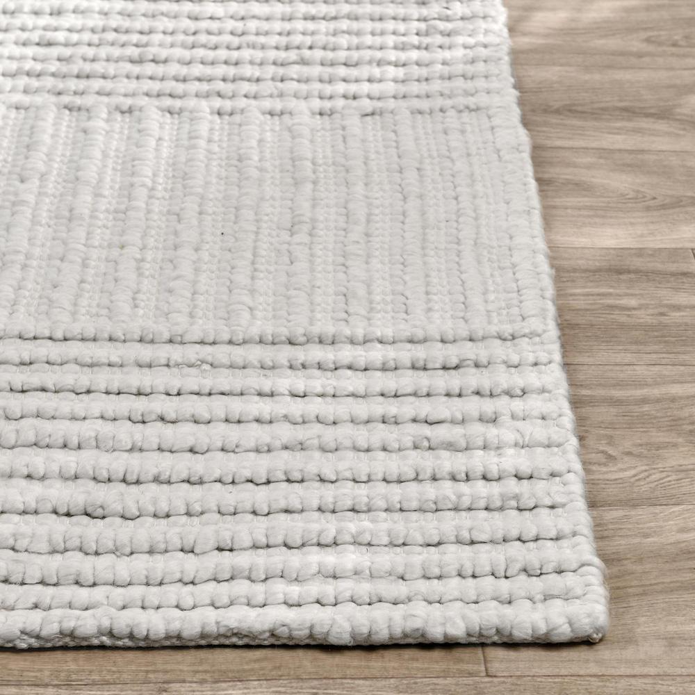 Villa by Classic Home - Clayton 5X8 Recycled Fabric Handwoven Sustainable Ivory Accent Area Rug - 5W - Ivory - 30132374 veiw 4