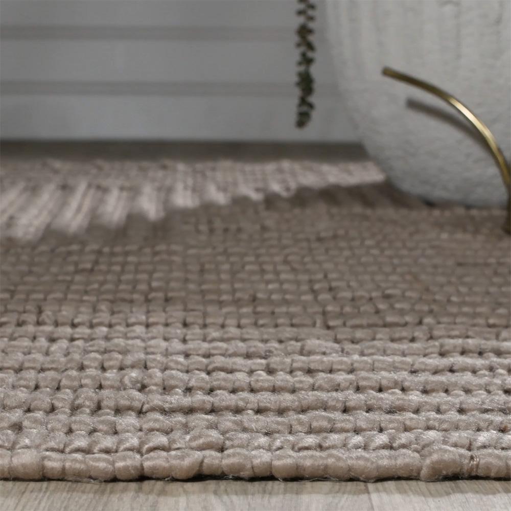 Villa by Classic Home - Clayton 5X8 Recycled Fabric Handwoven Sustainable Beige Accent Area Rug - 5W - Beige - 30132384 veiw 2