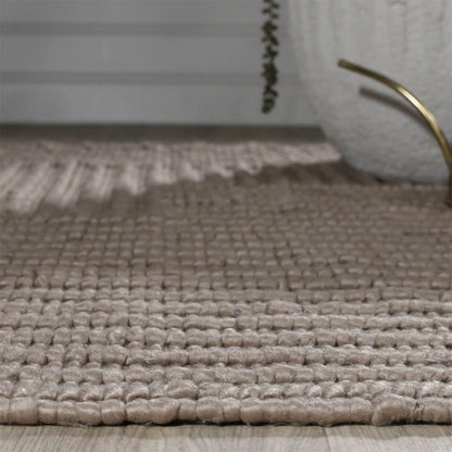Villa by Classic Home - Clayton 5X8 Recycled Fabric Handwoven Sustainable Beige Accent Area Rug - 5W - Beige - 30132384 veiw 2