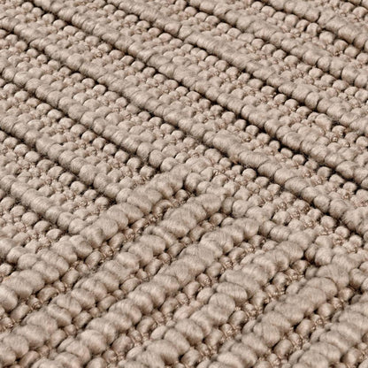 Villa by Classic Home - Clayton 5X8 Recycled Fabric Handwoven Sustainable Beige Accent Area Rug - 5W - Beige - 30132384 veiw 3