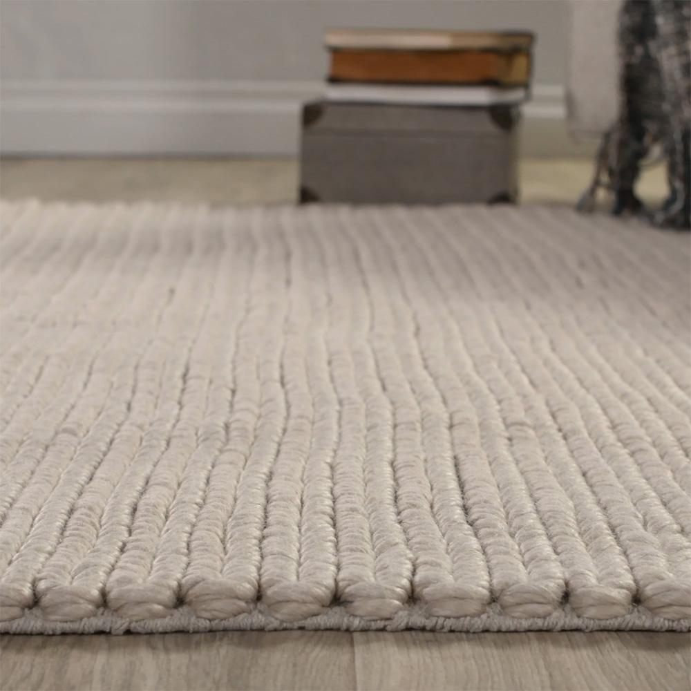 Villa by Classic Home - Dawson 5X8 Wool Blend Fabric Handwoven Beige Accent Area Rug - 5W - Beige - 30091844 veiw 4