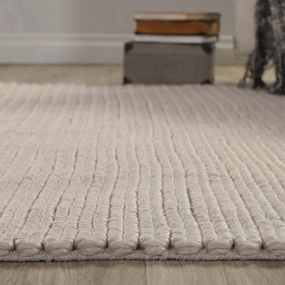Villa by Classic Home - Dawson 5X8 Wool Blend Fabric Handwoven Beige Accent Area Rug - 5W - Beige - 30091844 veiw 4