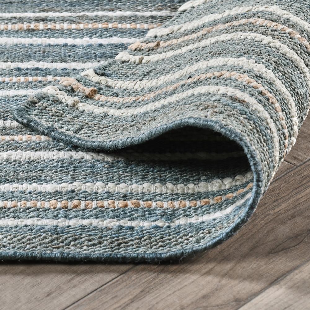 Villa by Classic Home - Del Mar Jute Blend Area Rug  - 8W - Aqua Blue, Multi - 30091685 veiw 4