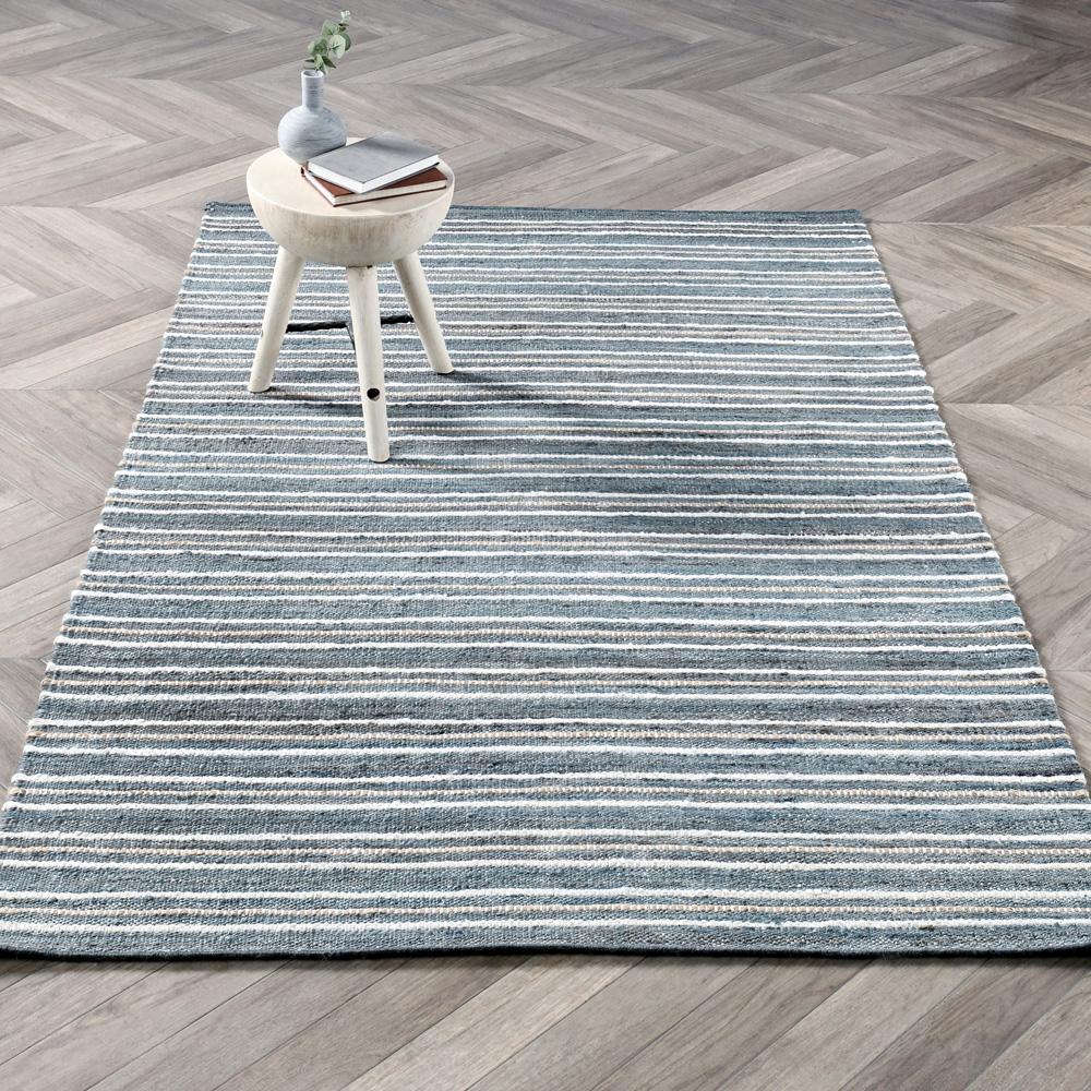 Villa by Classic Home - Del Mar Jute Blend Area Rug  - 8W - Aqua Blue, Multi - 30091685 veiw 5