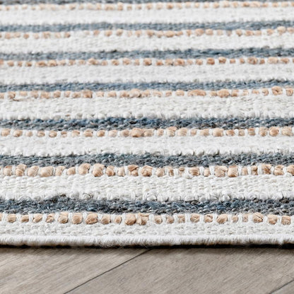 Villa by Classic Home - Del Mar Jute Blend Area Rug  - 5W - Ivory, Aqua - 30091694 veiw 2