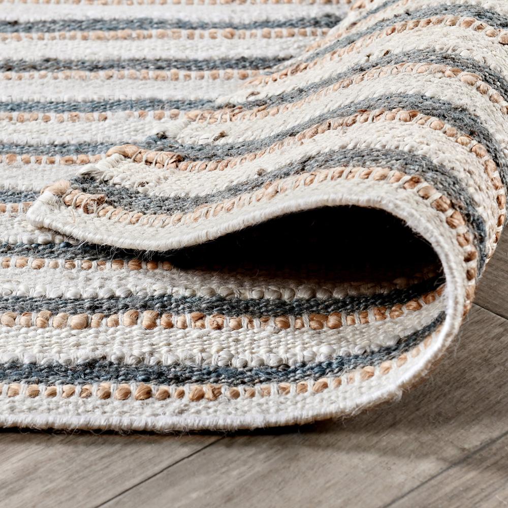 Villa by Classic Home - Del Mar Jute Blend Area Rug  - 5W - Ivory, Aqua - 30091694 veiw 4