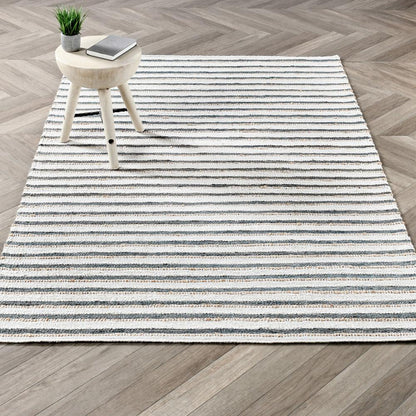 Villa by Classic Home - Del Mar Jute Blend Area Rug  - 5W - Ivory, Aqua - 30091694 veiw 5