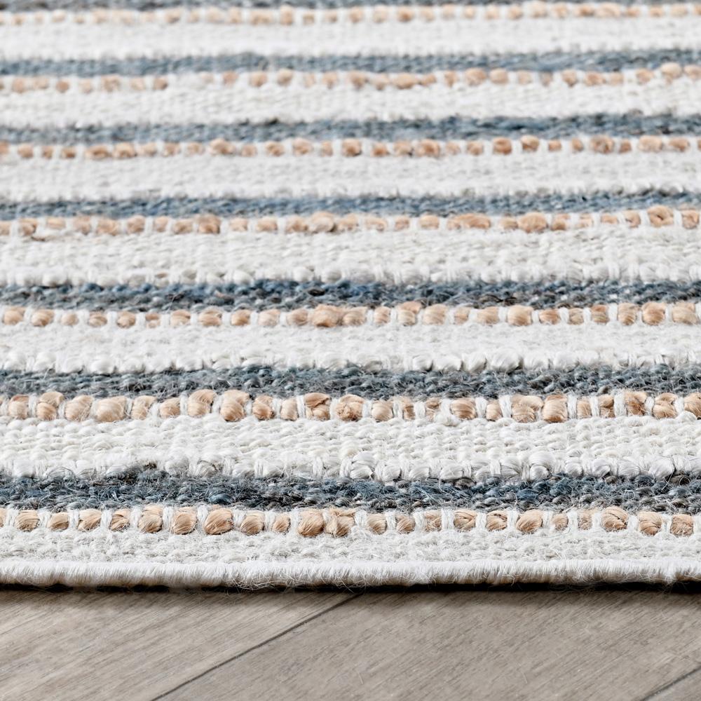 Villa by Classic Home - Del Mar Jute Blend Area Rug  - 8W - Ivory, Aqua - 30091695 veiw 2