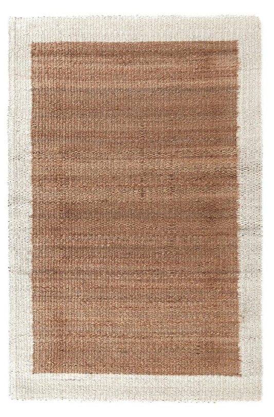 Villa by Classic Home - Frame Natural Jute Area Rug  - 2W - Natural, Ivory - 30091450 veiw 1