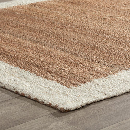 Villa by Classic Home - Frame Natural Jute Area Rug  - 8W - Natural, Ivory - 30091451 veiw 2