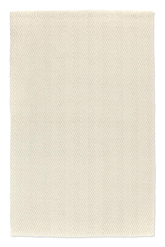 Villa by Classic Home - Herringbone 10X14 Hand Woven Wool Blend Fabric Ivory Area Rug - 10W - Ivory - 30091918 veiw 1