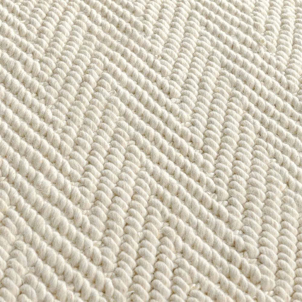Villa by Classic Home - Herringbone 2X3 Hand Woven Wool Blend Fabric Ivory Rug - 2W - Ivory - 30091910 veiw 2
