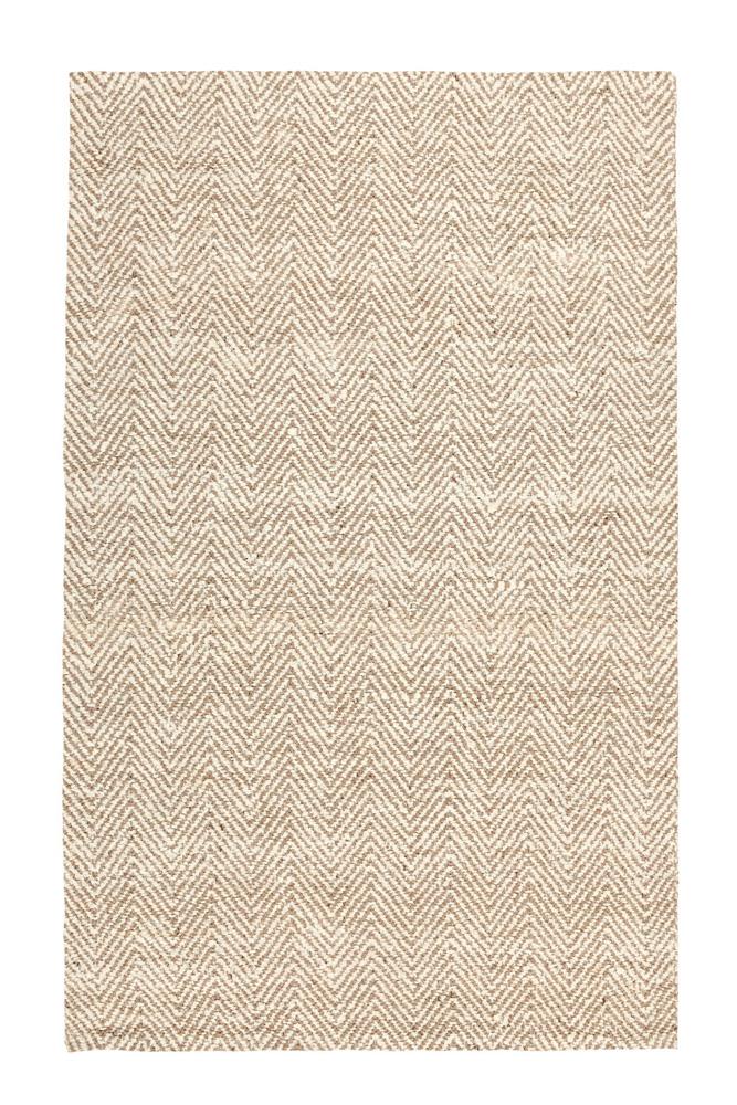 Villa by Classic Home - Herringbone 10X14 Hand Spun Wool Blend Chenille Ivory Area Accent Rug - 6W - Ivory - 30090937 veiw 1