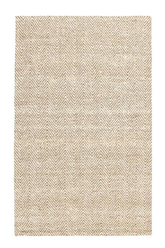 Villa by Classic Home - Herringbone 10X14 Hand Spun Wool Blend Chenille Ivory Area Accent Rug - 6W - Ivory - 30090937 veiw 1