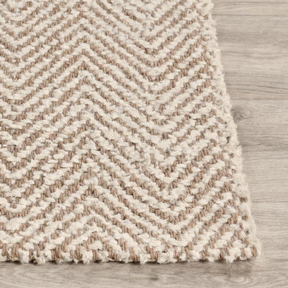 Villa by Classic Home - Herringbone 10X14 Hand Spun Wool Blend Chenille Ivory Area Accent Rug - 6W - Ivory - 30090937 veiw 3