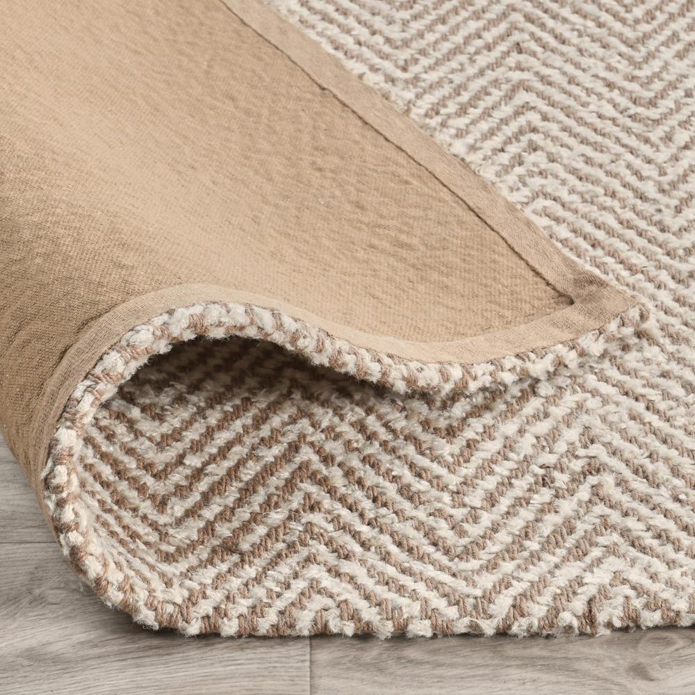 Villa by Classic Home - Herringbone 10X14 Hand Spun Wool Blend Chenille Ivory Area Accent Rug - 6W - Ivory - 30090937 veiw 4