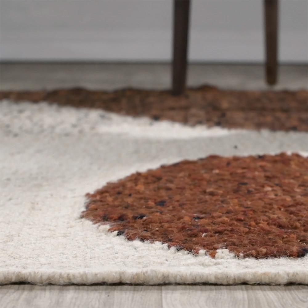 Villa by Classic Home - Hesperia 5X8 Hand Woven Wool Fabric Cedar Rust Pattern Rug - 5W - Rust - 30091824 veiw 2