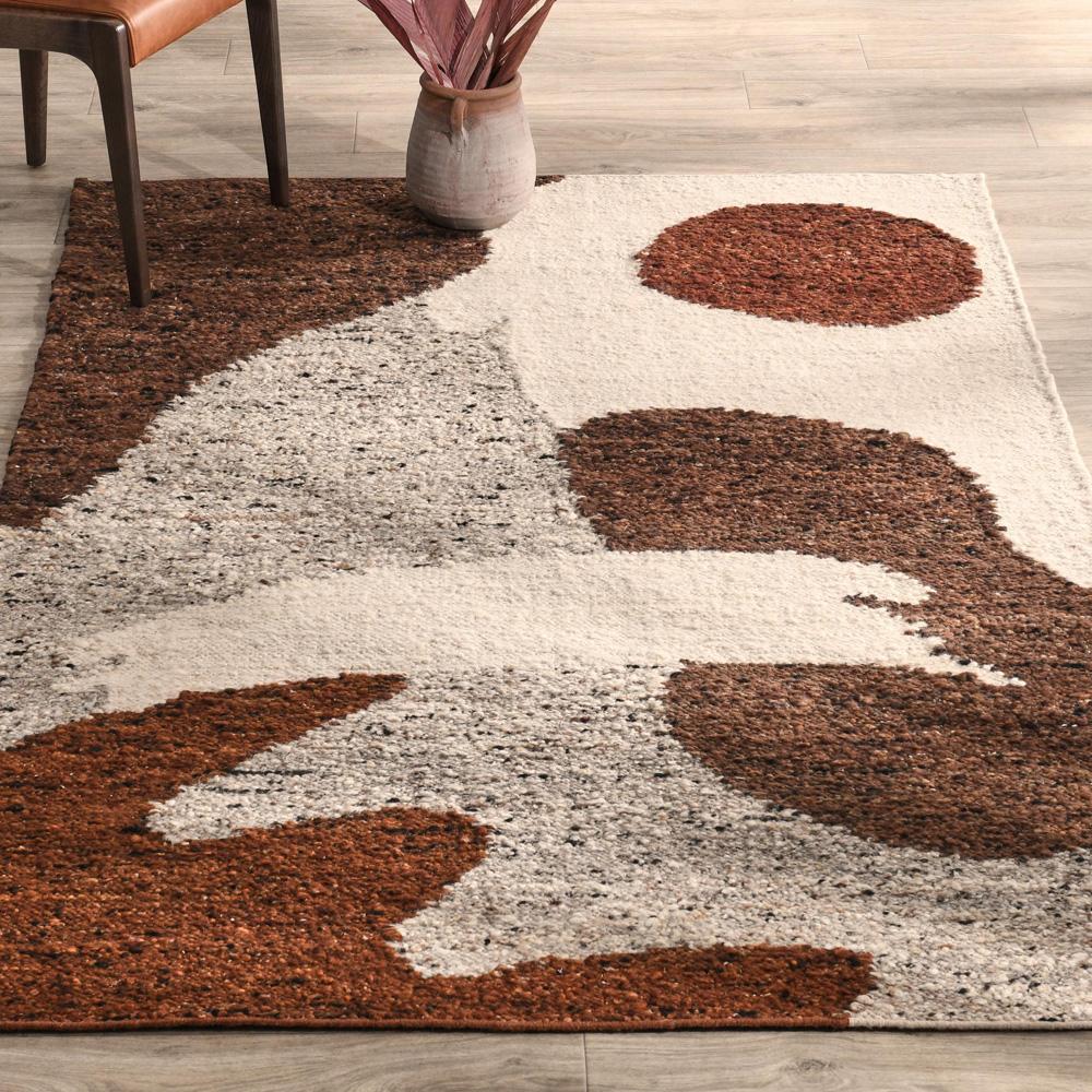 Villa by Classic Home - Hesperia 5X8 Hand Woven Wool Fabric Cedar Rust Pattern Rug - 5W - Rust - 30091824 veiw 6