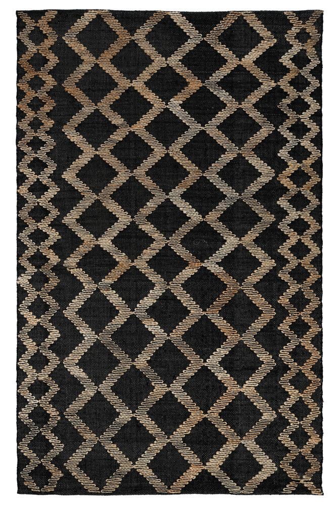 Villa by Classic Home - Katerina Black/Natural Handwoven Area Rug  - 8W - Black, Natural - 30090925 veiw 1
