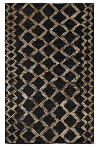 Villa by Classic Home - Katerina Black/Natural Handwoven Area Rug  - 8W - Black, Natural - 30090925 veiw 1